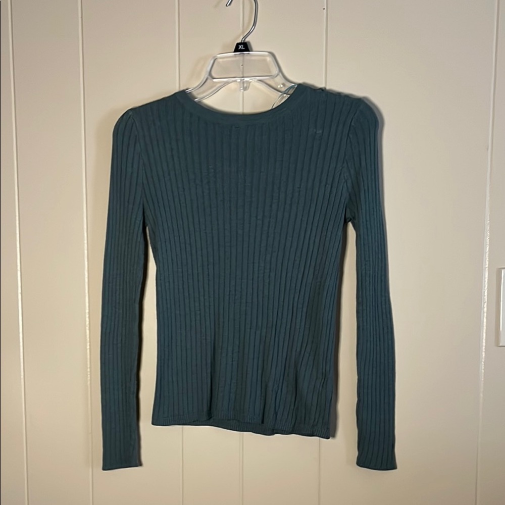 Pink Republic Blue Crew Neck Ribbed Sweater